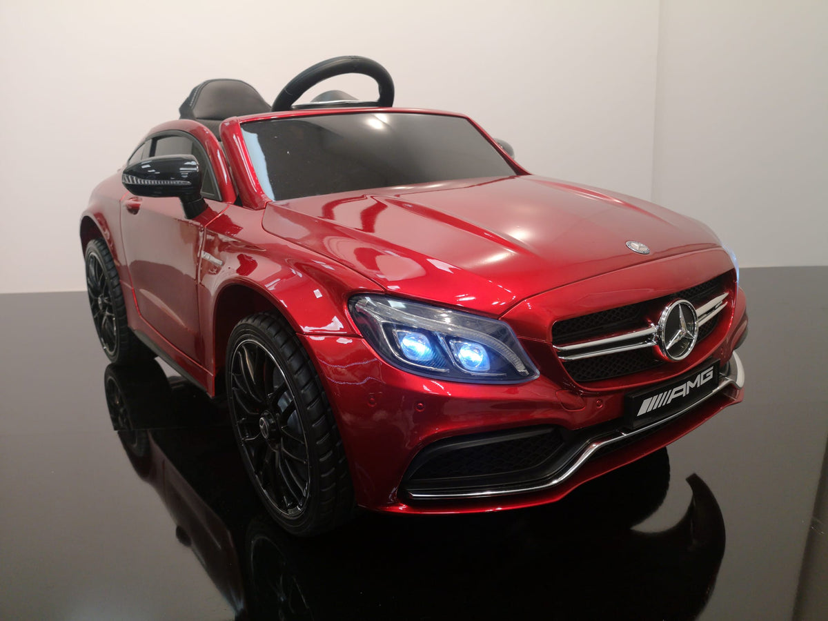 Voiture électrique pour enfant Mercedes SL65 rouge métallisée