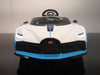Bugatti Divo 12v, Blanc/ Bleu | Voiture pour enfant [Version Luxe]