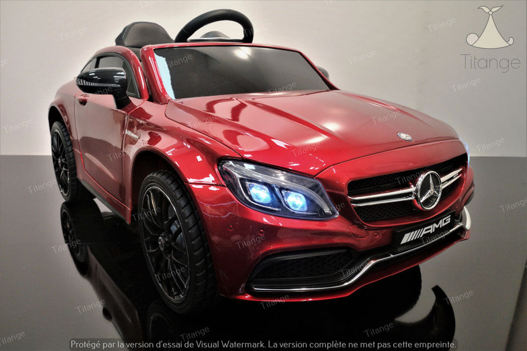 Mercedes C63 Rouge métallisé | Voiture pour enfant [Version Luxe]