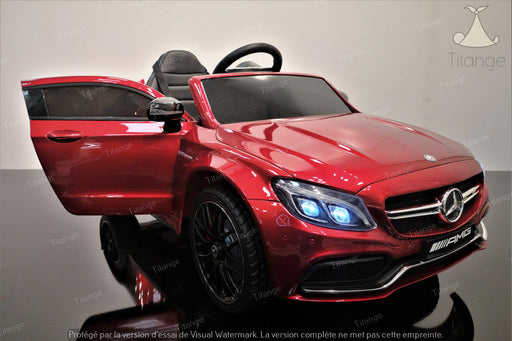 Mercedes C63 Rouge métallisé | Voiture pour enfant [Version Luxe]