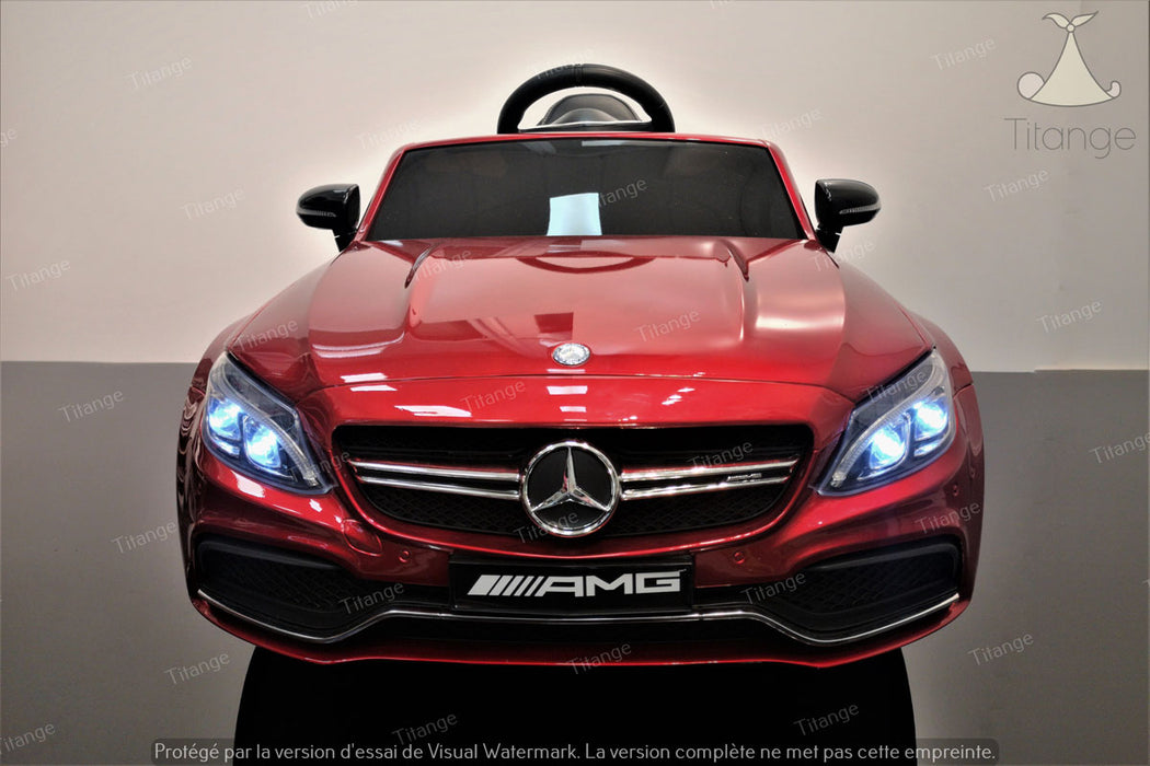 Mercedes C63 Rouge métallisé | Voiture pour enfant [Version Luxe]